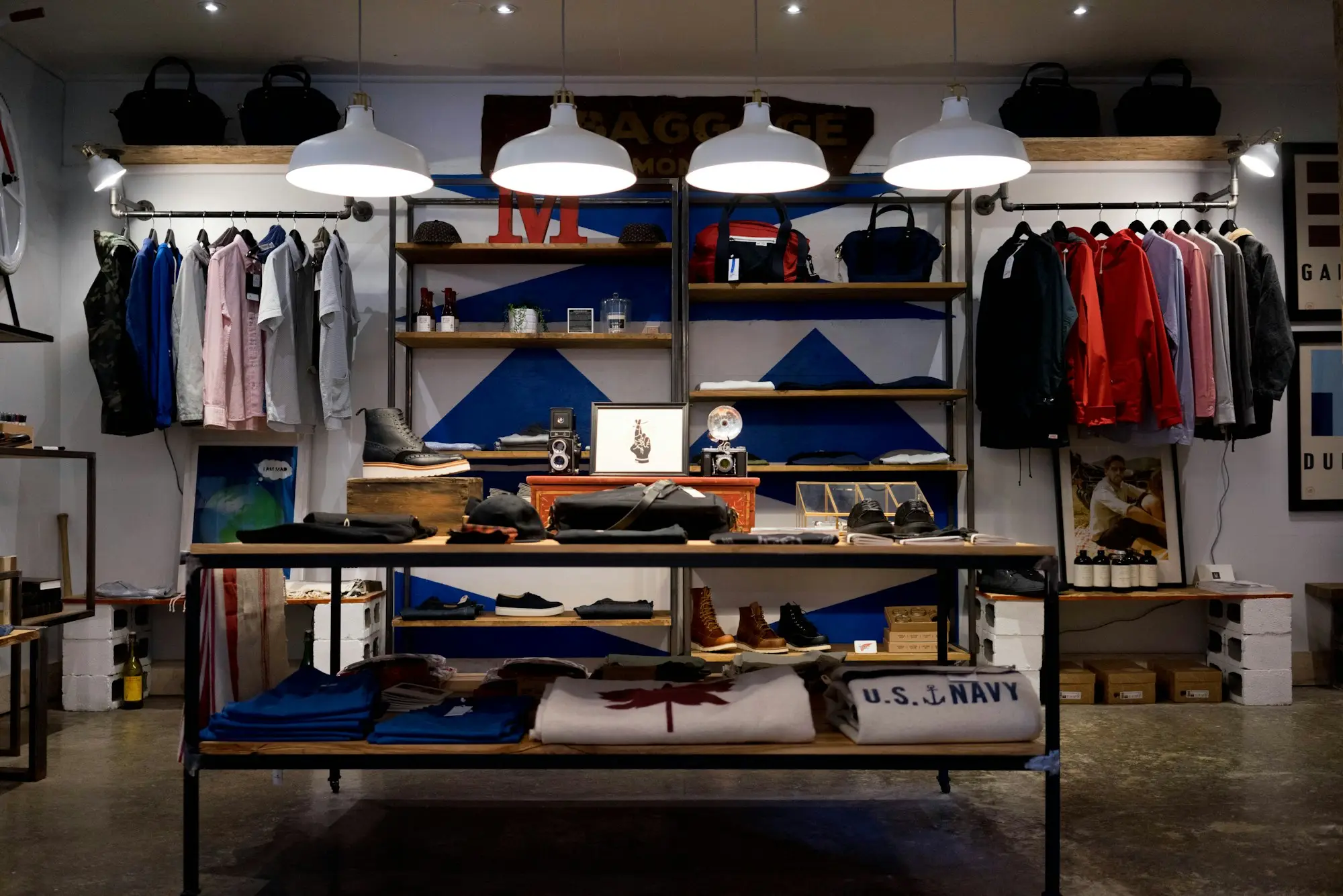 Interior of a newly fitted-out clothing shop, a new business with a short trading history